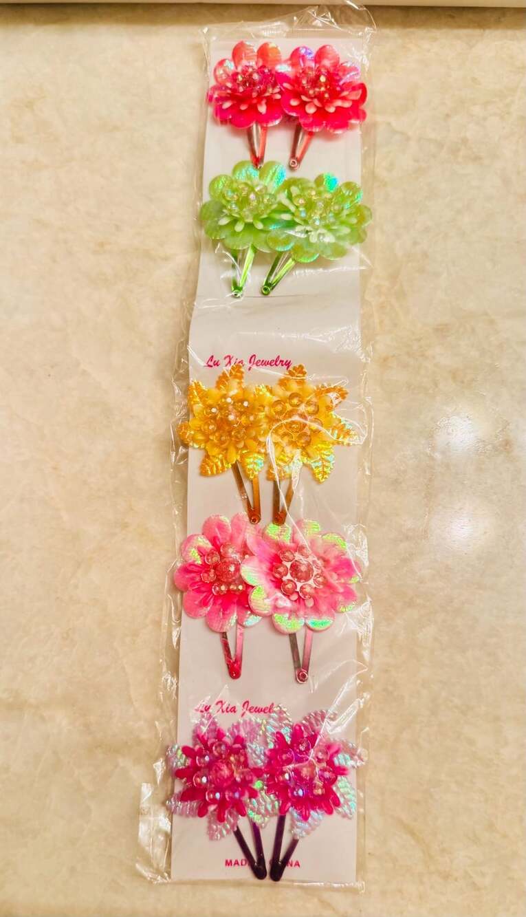 Lu Xia Jewelry Flower Hair Clips Assorted NWT 5 pairs